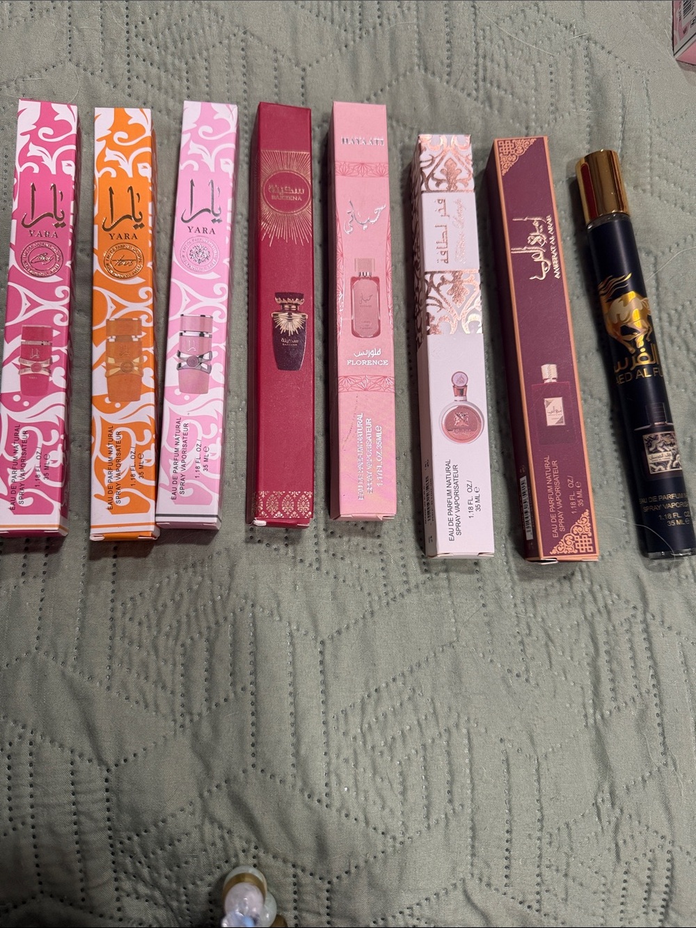 8 pieces of perfume  35 Ml each